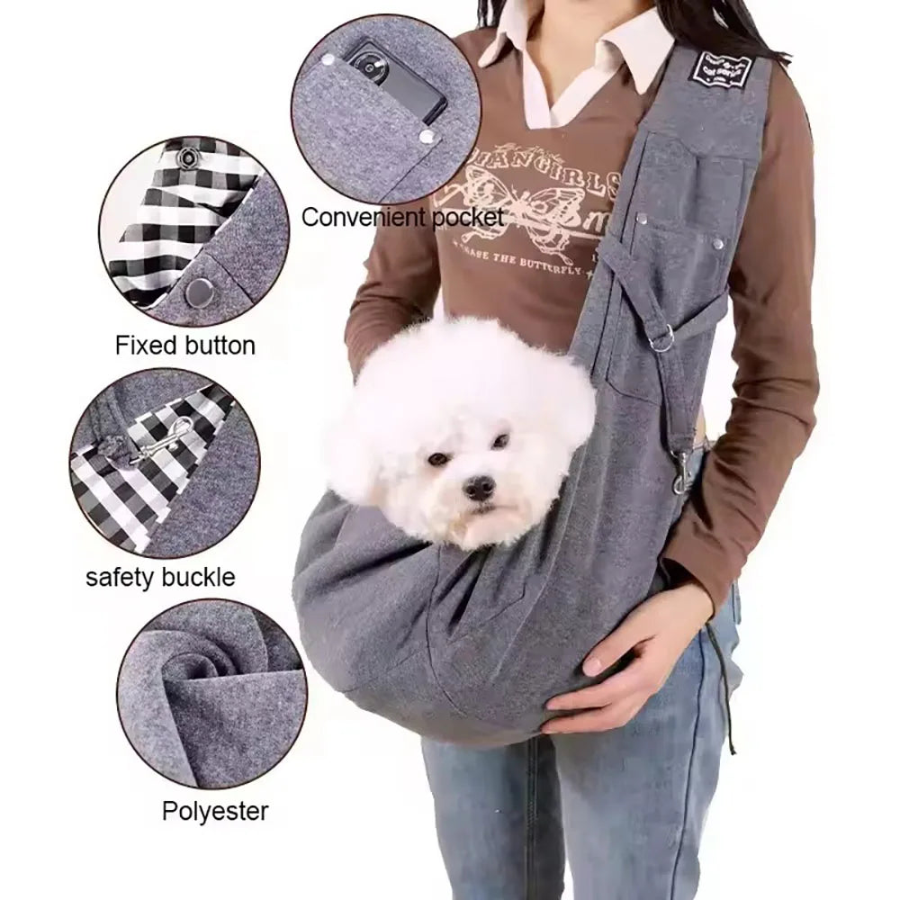 Sac de Transport à Bandoulière pour Chien et Chat – Confortable et Portable