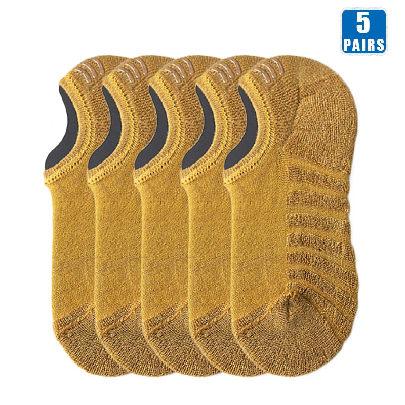 Chaussettes Invisibles Respirantes en Coton Texturé Antidérapant - Homme