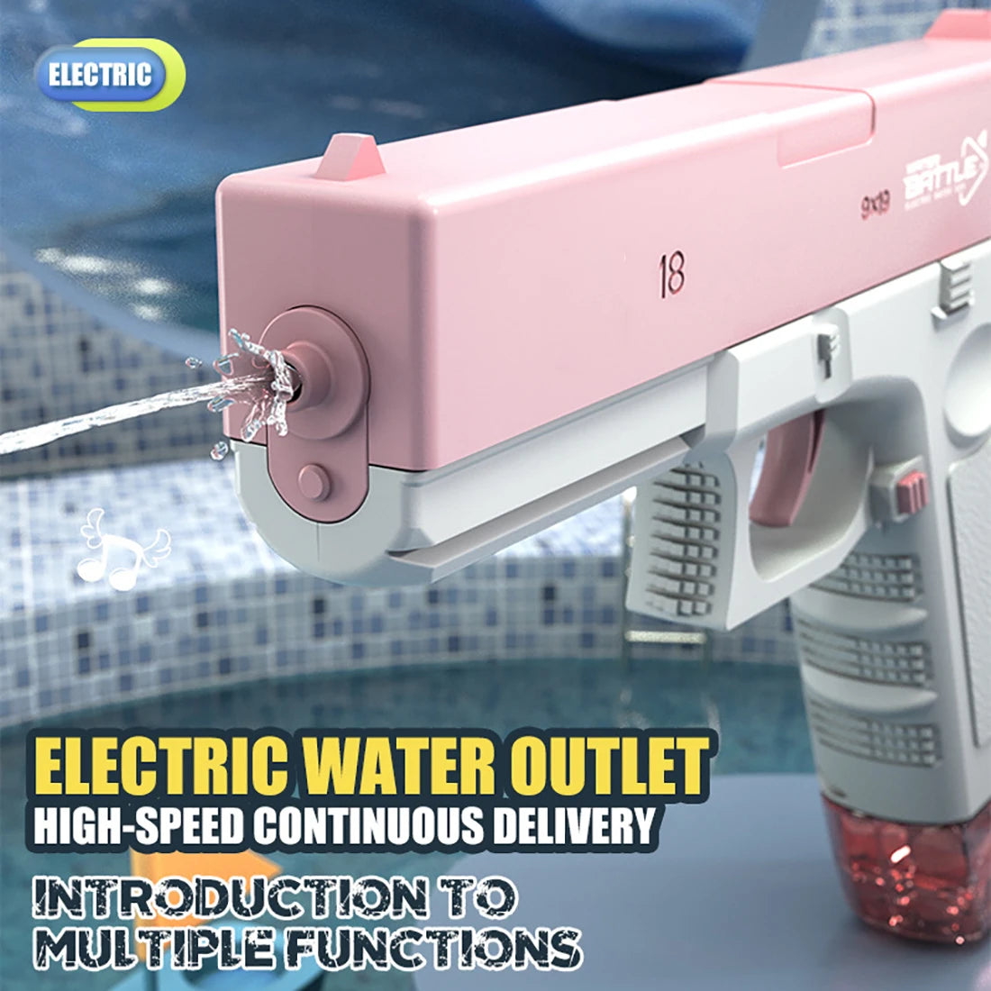 Pistolet à eau électrique rechargeable — haute pression