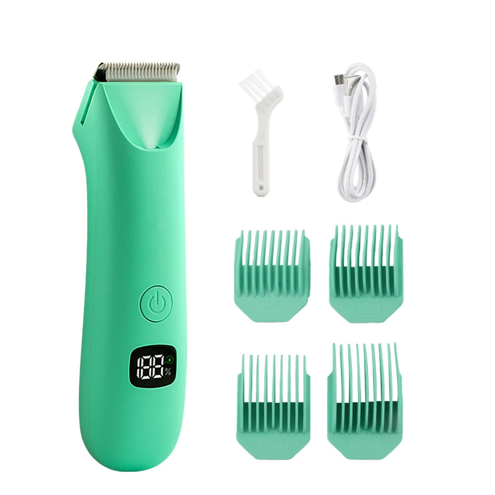 Tondeuse Intime Électrique Homme & Femme – Rasoir Corps, Pubis & Bikini – Étanche et Rechargeable USB-C