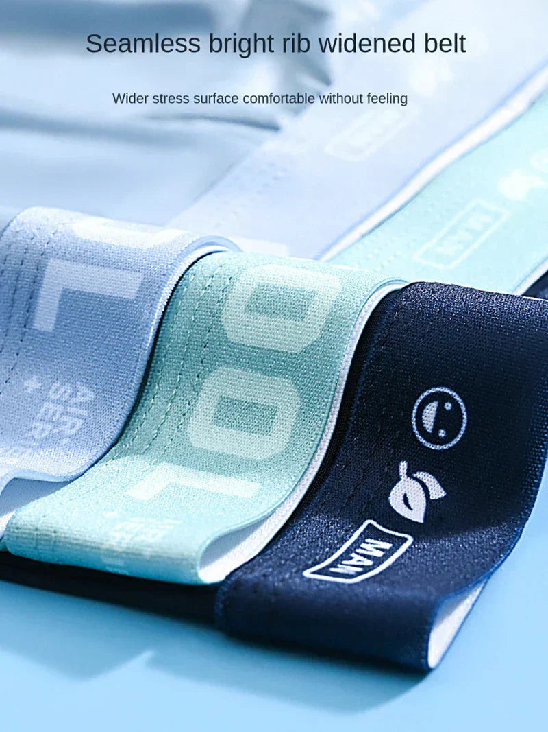 COOL - 4 Boxers Homme Ultra-Légers en Soie Glacée