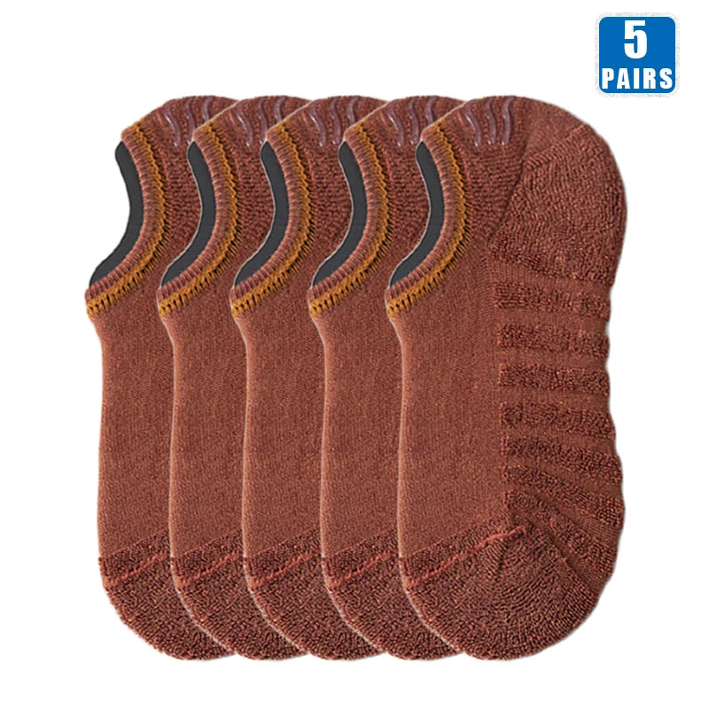 Chaussettes Invisibles Respirantes en Coton Texturé Antidérapant - Homme