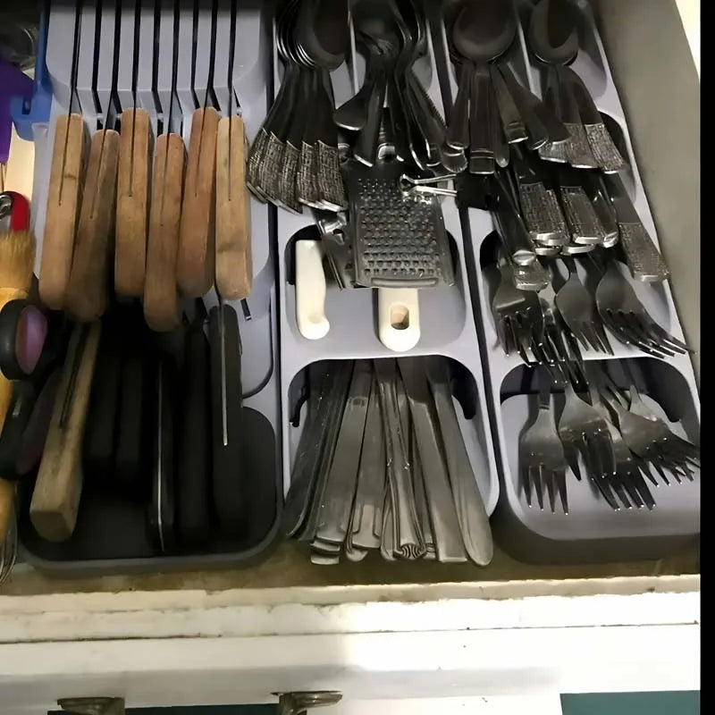 Organisateur Pratique à Tiroir pour Couteaux de Cuisine