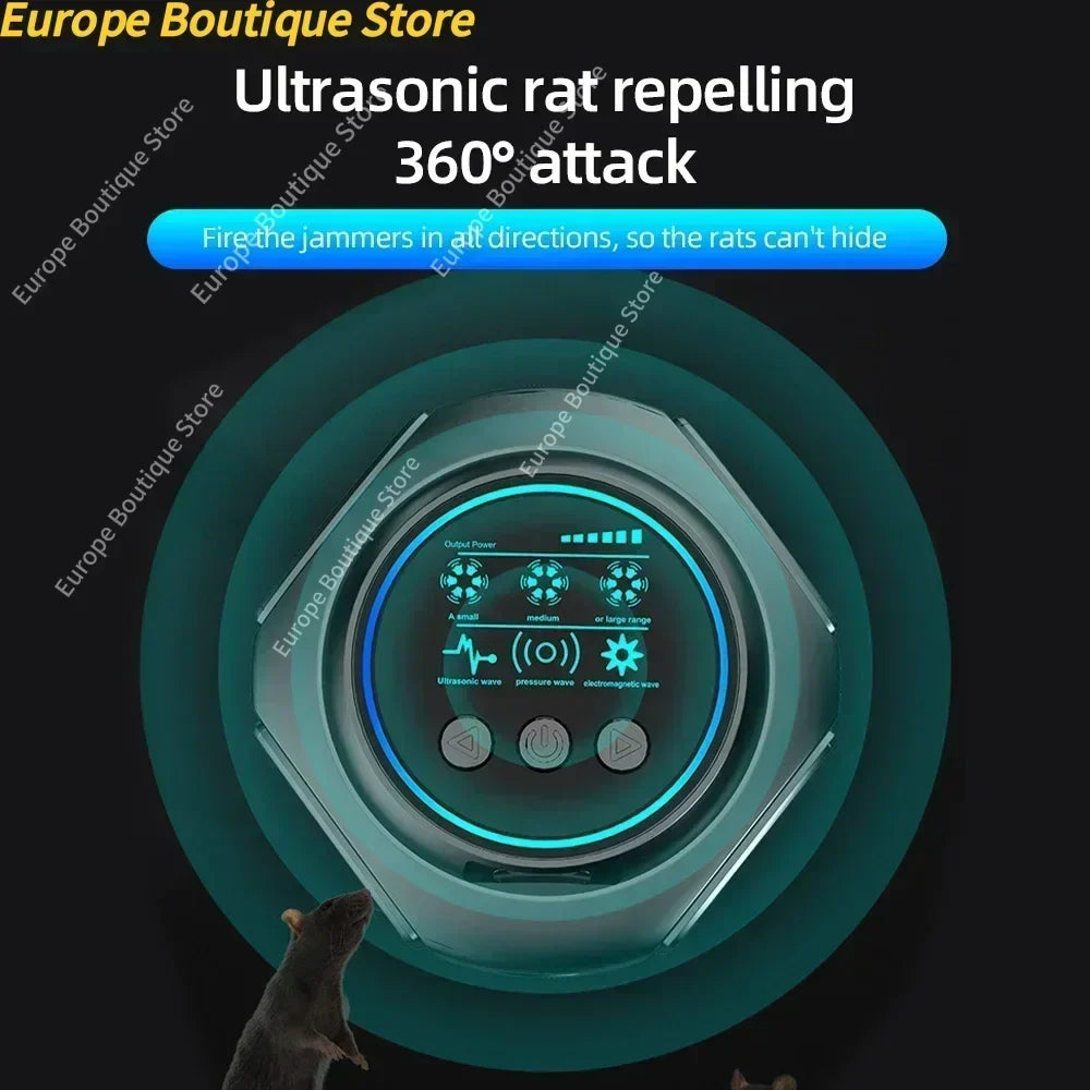 Répulsif Ultrasonique POWER MAX pour Rongeurs - 6 Modes
