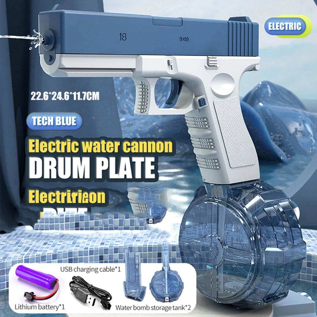 Pistolet à eau électrique rechargeable — haute pression