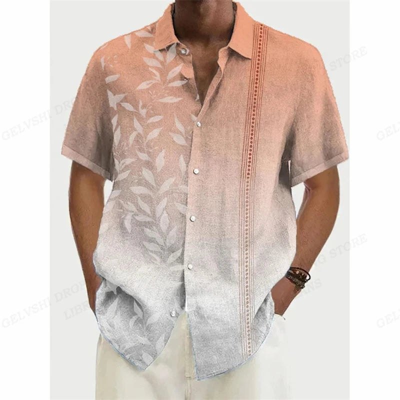 Chemise Hawaïenne à Manches Courtes & Motifs Tropicaux