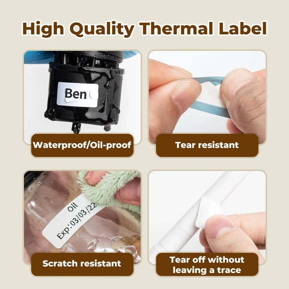Phomemo - La mini imprimante d'étiquettes thermique + 480 étiquettes autocollantes