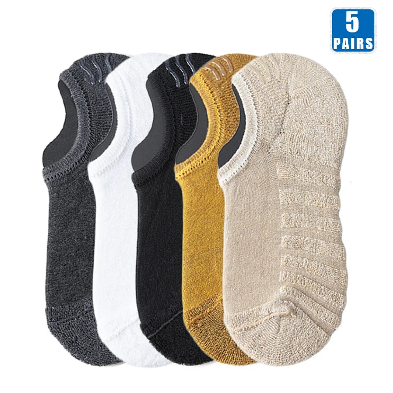 Chaussettes Invisibles Respirantes en Coton Texturé Antidérapant - Homme
