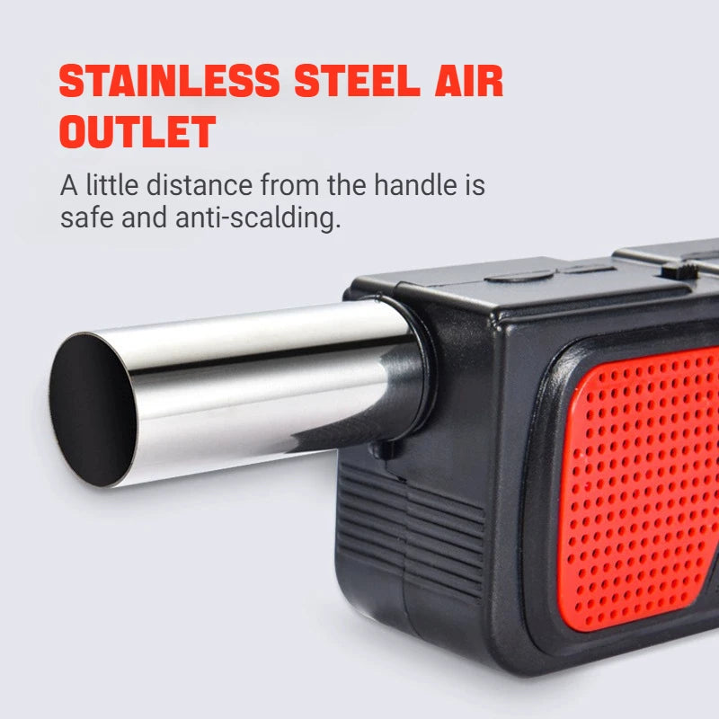 Souffleur Électrique pour Barbecue – Ventilateur d’Air Portable pour Allumer le Feu et Accélérer les Braises