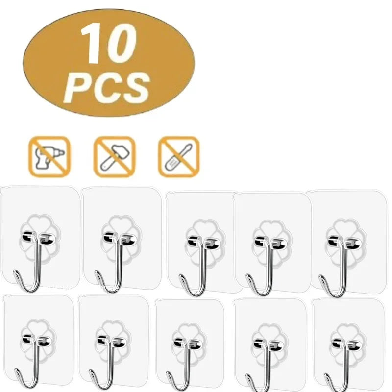 Lot de 20 Crochets Muraux Ultra-Forts Sans Perçage