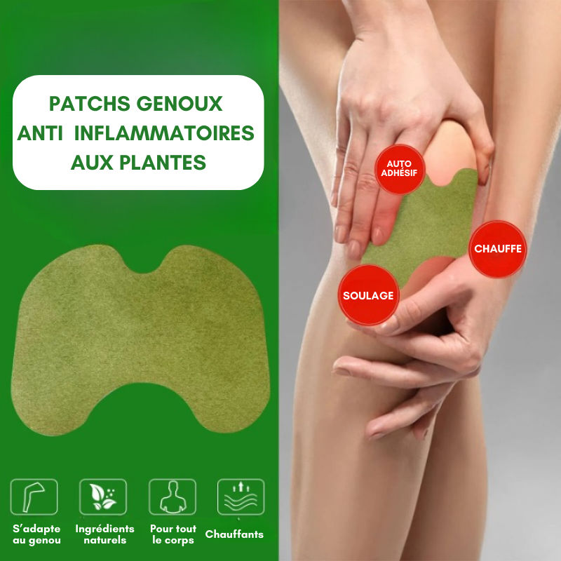 Lot de 50 Patchs genoux anti inflammatoires aux plantes