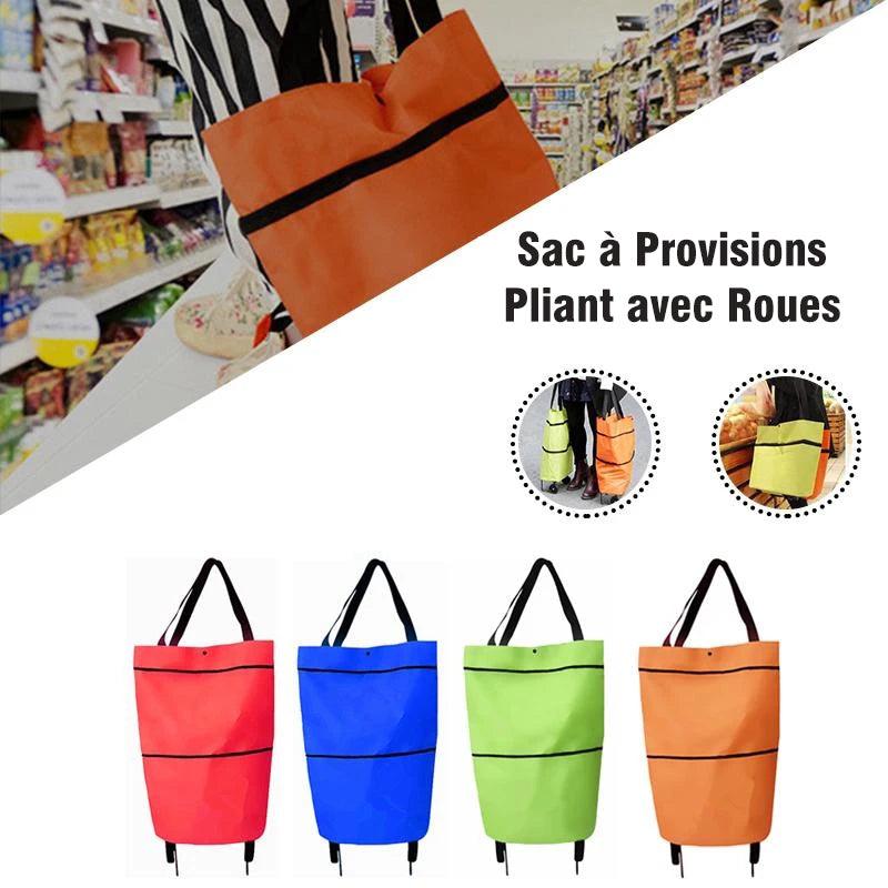 Sac à Provisions Pliant avec Roues - Stockmania