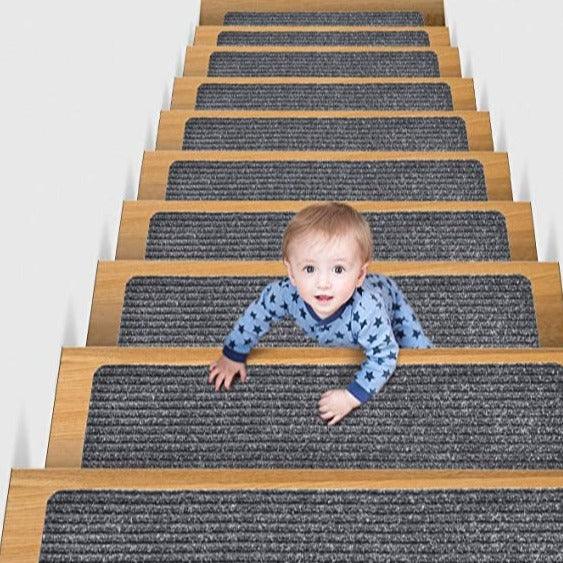 14x Tapis de sol antidérapants pour escaliers - Stockmania