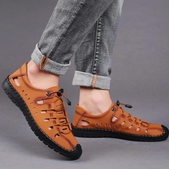 Sandales élégantes en cuir pour homme