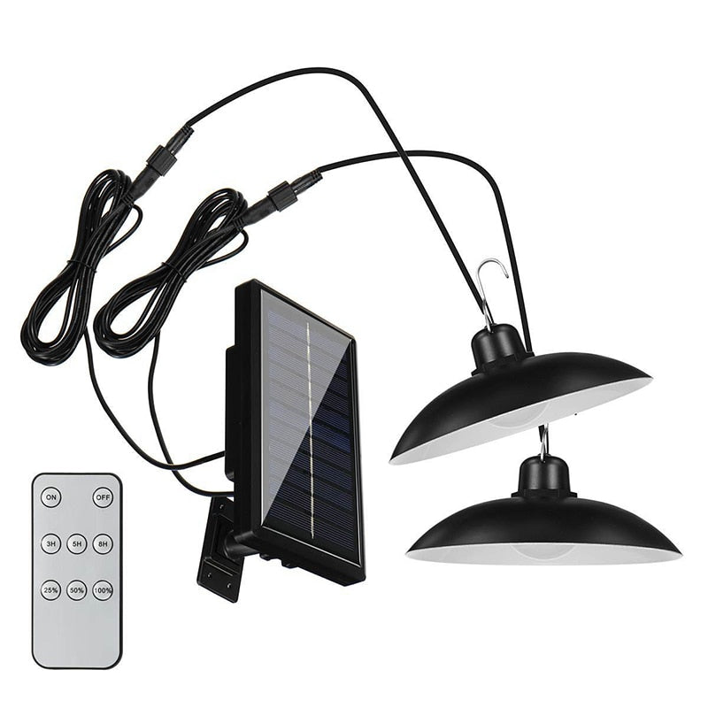 Lampe LED solaire suspendue imperméable avec télécommande