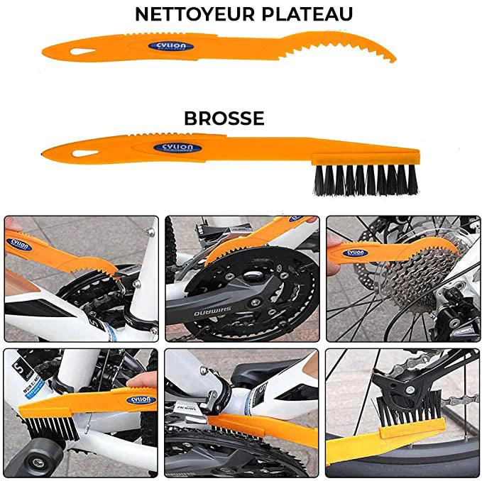 Kit de 9 pièces de nettoyage pour vélo - Stockmania