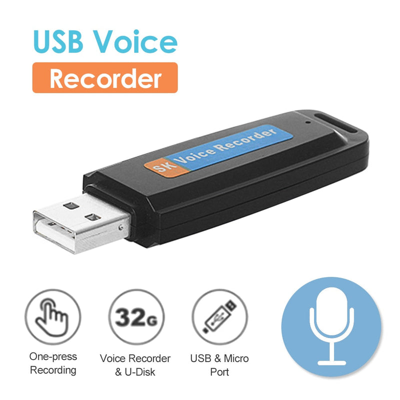 Enregistreur vocal USB + Carte SD 8GB OFFERTE