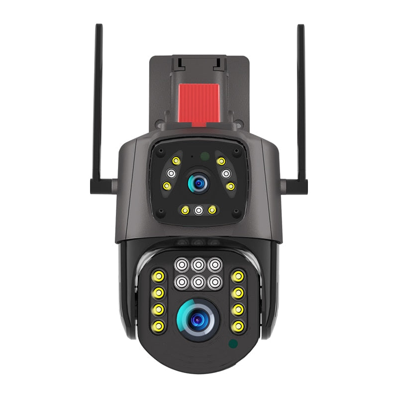 Caméra de Surveillance à double lentille avec vision nocturne et alarme